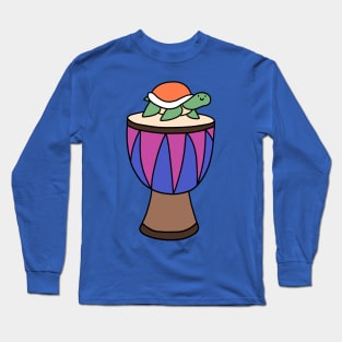 Little Turtle and Djembe Long Sleeve T-Shirt